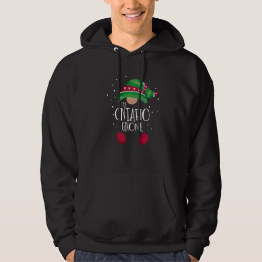 Ontario Gnome Family Matching Christmas Pajamas Hoodie (Vorderseite)