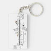 Ontario Intl. Flughafendiagramm / Taxistand Schlüsselanhänger (Rückseite)