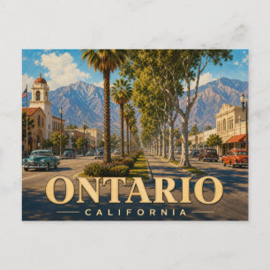Ontario Kalifornien Vintage-Reisepostkarte Postkarte