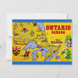 Ontario Kanada Retro-Postkarte Postkarte