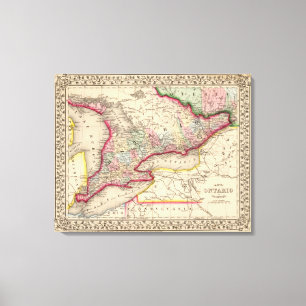 Ontario-Karte durch Mitchell Leinwanddruck