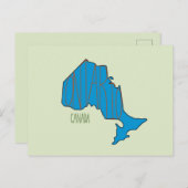 Ontario Karte Postkarte (Vorne/Hinten)