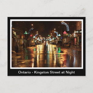 Ontario, Kingston Street in Night Postkarte