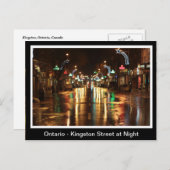 Ontario, Kingston Street in Night Postkarte (Vorne/Hinten)
