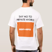 Ontario NDP Mens' T-Shirt (Rückseite)