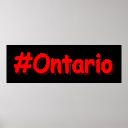 "#Ontario " Niedliches Design. Jetzt kaufen Poster (Vorne)