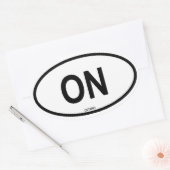 Ontario "ON" Ovaler Aufkleber (Umschlag)