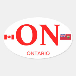 Ontario* Oval Stkcer im Euro-Stil Ovaler Aufkleber
