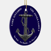 ONTARIO Patriotischer Notanker nautisch Keramik Ornament (Rechts)