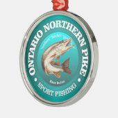 Ontario Pike Fishing Ornament Aus Metall (Links)