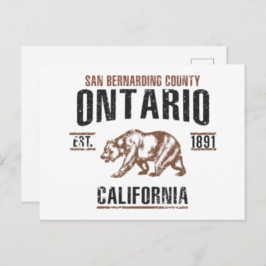Ontario Postkarte (Vorne/Hinten)