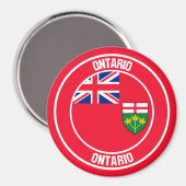 Ontario Round Emblem Magnet (Vorderseite/Rückseite)