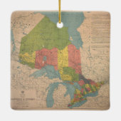Ontario Vintag Map Keramikornament (Rückseite)