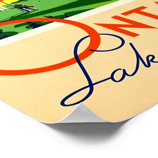 Ontario Vintage Travel Poster (Ecke)