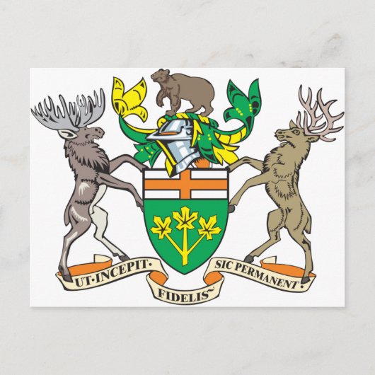 Ontario-Wappen Postkarte (Vorderseite)