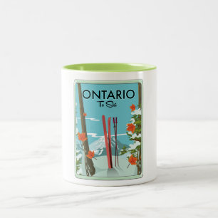 Ontario zum Ski Zweifarbige Tasse