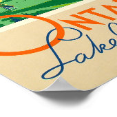 Ontario's Lakelands, Kanadische Eisenbahn - Reise Poster (Ecke)