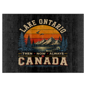 Ontariosee damals jetzt immer Kanada Retro Schneidebrett