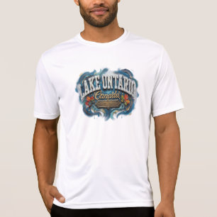 Ontariosee Kanada Vintage EST 1615 kanadischer Sto T-Shirt