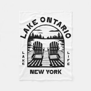 Ontariosee New York Outdoor-Vintage Fleecedecke