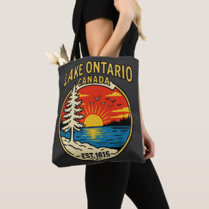 Ontariosee Pop Art Sonnenuntergang Kanada Tasche