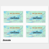 Ontariosee rechteckiger aufkleber (Blatt)