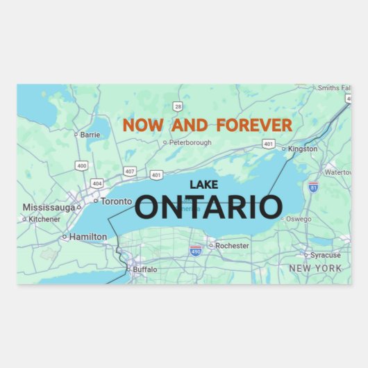 Ontariosee rechteckiger aufkleber (Vorderseite)