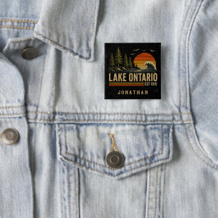 Ontariosee Vintage Great Lakes Seelenleben Button