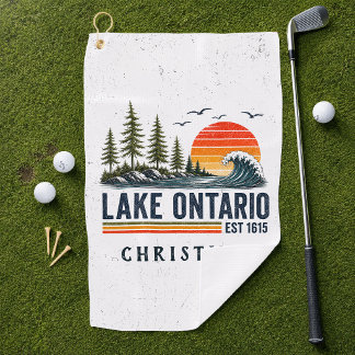 Ontariosee Vintage Great Lakes Seelenleben Golfhandtuch