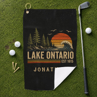 Ontariosee Vintage Great Lakes Seelenleben Golfhandtuch