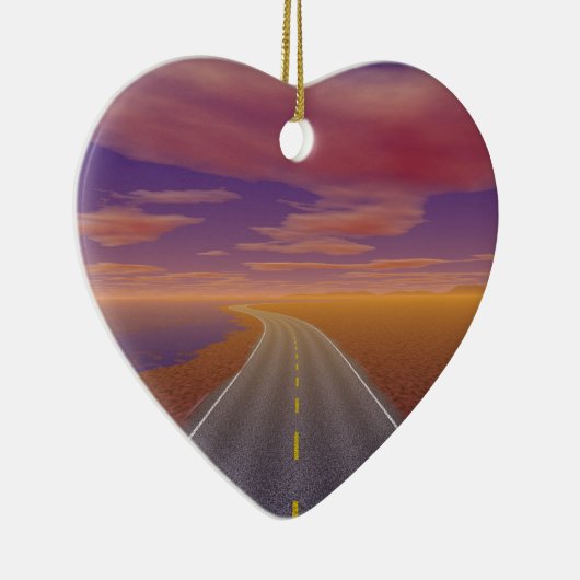 OnTheRoadWieder - Einsamer LKW Keramikornament (Rechts)