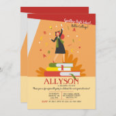 Onto Uni weg Party Einladung (Vorne/Hinten)