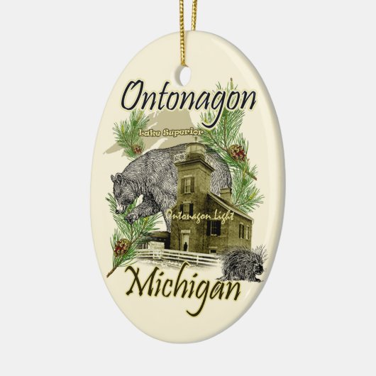Ontonagon Light Lighthouse Keramikornament (Links)