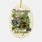 Ontonagon Light Lighthouse Keramikornament (Vorne)