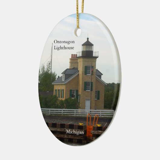 Ontonagon Lighthouse Oval Ornament (Links)