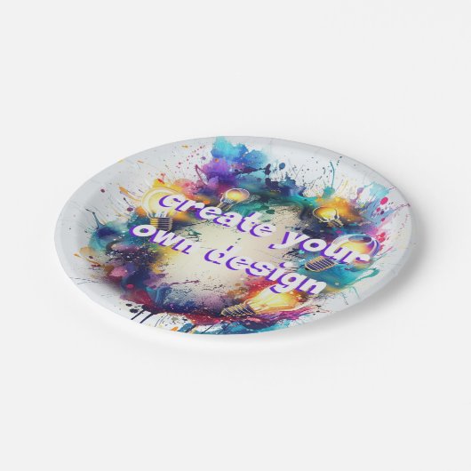 Ontwerp je eigen papieren bordjes pappteller (Schrägansicht)