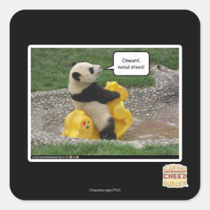 Onwurd, nobul Steed! Quadratischer Aufkleber