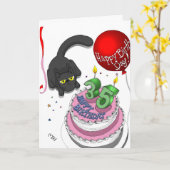 Onyx-35. Geburtstags-Karte Karte (Gelbe Blume)