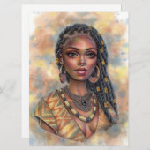 Onyx Black Africa Women Juwelier Braids Art Card (Vorne/Hinten)