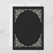 Onyx Black Islamic Wedding Einladung (Rückseite)