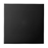 Onyx Black Solid Color | Klassisches Elegant Fliese (Vorderseite)