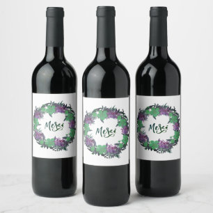 Onyx Black Velvet Chalkboard Grunge Vintag Weinetikett
