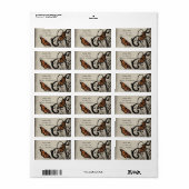 Onyx Butterfly Swirl-Adressetikett Adressaufkleber (Vorne)