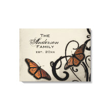 Onyx Butterfly Swirl Familie gezackte Canvas