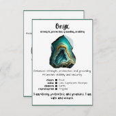 Onyx Crystal Meaning Card Einladung (Vorne/Hinten)