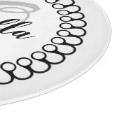 Onyx Decorative Circle Monogram Cutting Board Schneidebrett (Ecke)