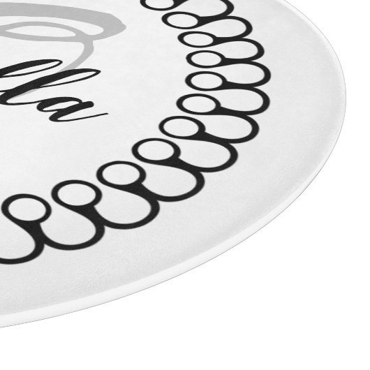 Onyx Decorative Circle Monogram Cutting Board Schneidebrett (Ecke)