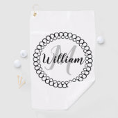Onyx Decorative Circle Monogram Golf Handtuch (Insitu)