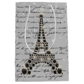 Onyx Eiffel Tower Medium Geschenktasche Mittlere Geschenktüte (Vorderseite)