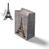 Onyx Eiffel Tower Medium Geschenktasche Mittlere Geschenktüte